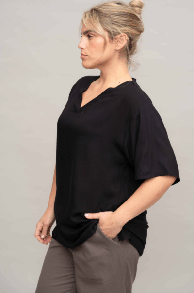 Alternative view of חולצת פקאן - Black