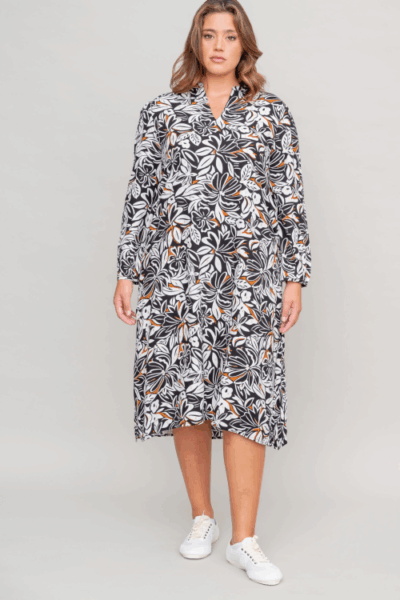 Alternative view of שמלת גרייס - Black Floral