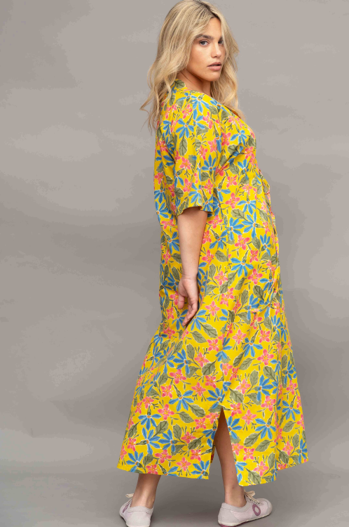 שמלת פנתיאון - Yellow Flowers - Image 3