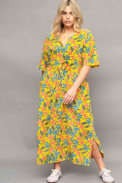 שמלת פנתיאון - Yellow Flowers - Image 4