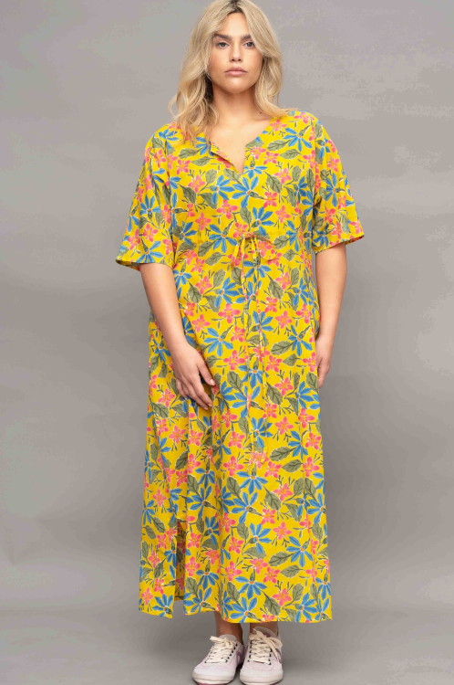 שמלת פנתיאון - Yellow Flowers - Image 5