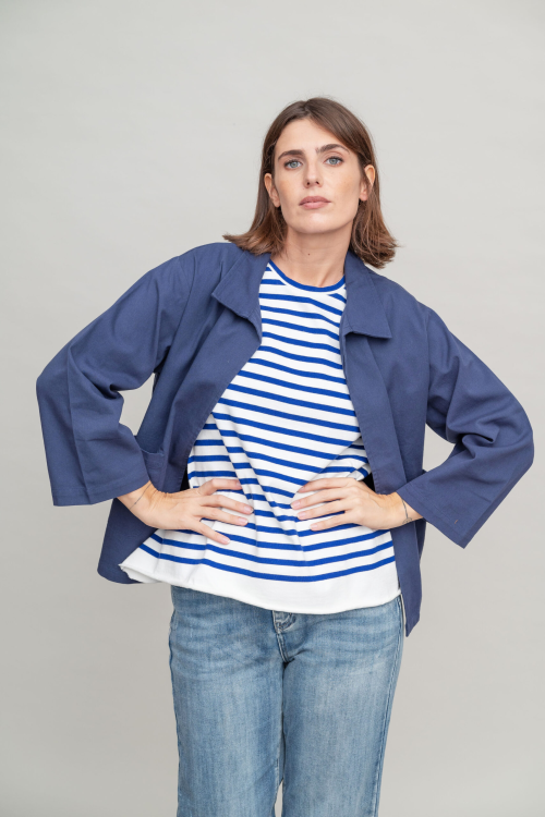 ז'קט קאבר - Navy - Image 3