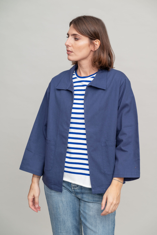 ז'קט קאבר - Navy - Image 4