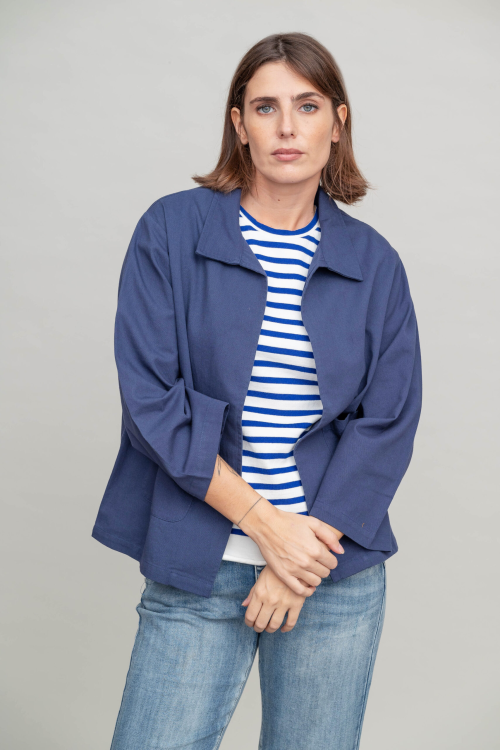 ז'קט קאבר - Navy - Image 5