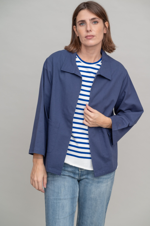 ז'קט קאבר - Navy - Image 7