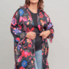 קימונו Naga-Sa - Black Floral