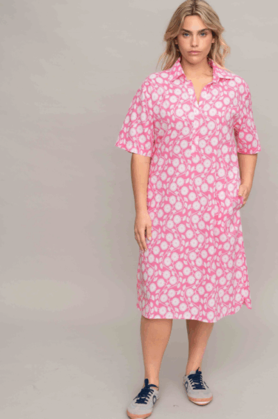 Alternative view of שמלת Pink Flowers - Amore